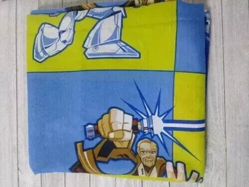 star wars twin flat bed sheet fun fabric  large print crafts used