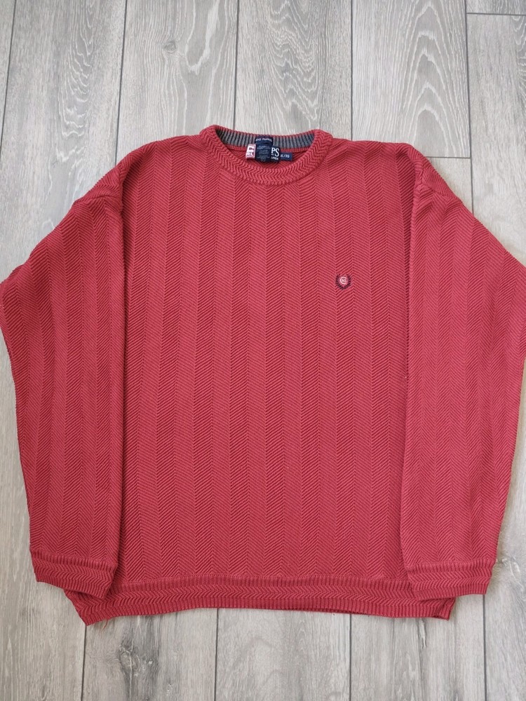 CHAPS crew neck heavy red jumper size XL men's