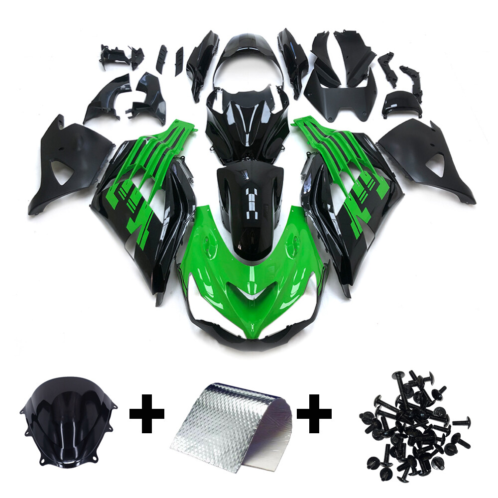 Green Fairing Kit for 2012-2021 Kawasaki Ninja ZX14R Injection Plastic Bodywork