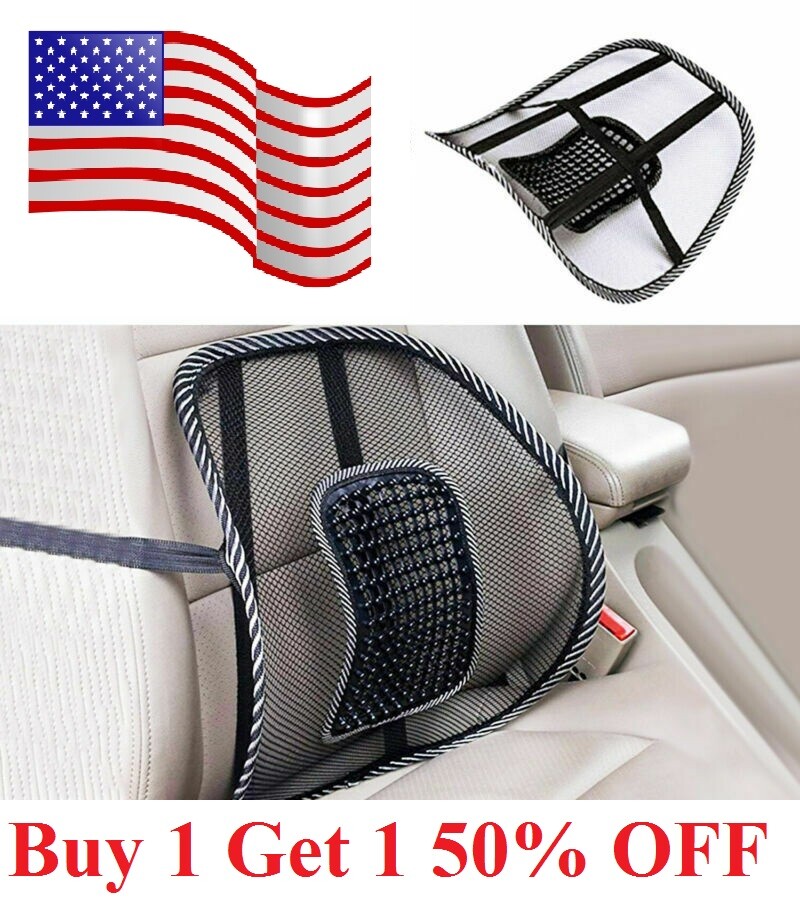 Cool Vent Cushion Mesh Back Lumbar Support  Car Office Home Chair Seat
