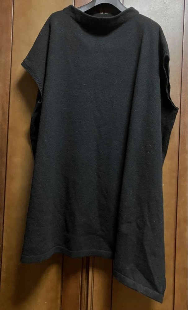 Moyuru Knit Dress Black Wool Blend Asymmetrical M-L Used