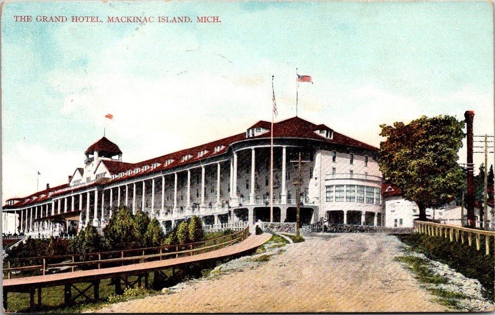 Dr Jim Stamps Grand Hotel Mackinac Island Mich Vintage Postcard Collectible
