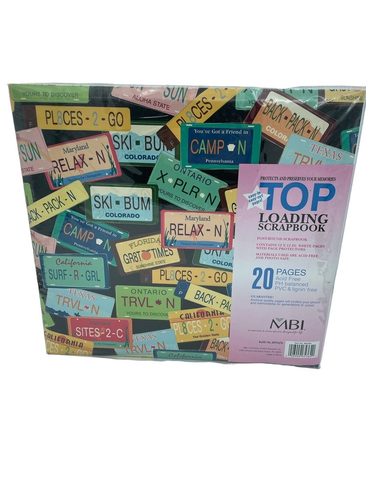 MBI Vacation Top Loading 20 Page Acid Free Photo Safe Scrapbook  Photo Album New-image