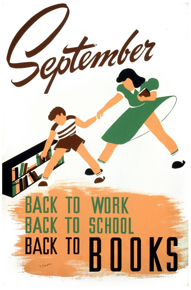 7477.Back to work.back to school back to books.september.POSTER.art wall decor