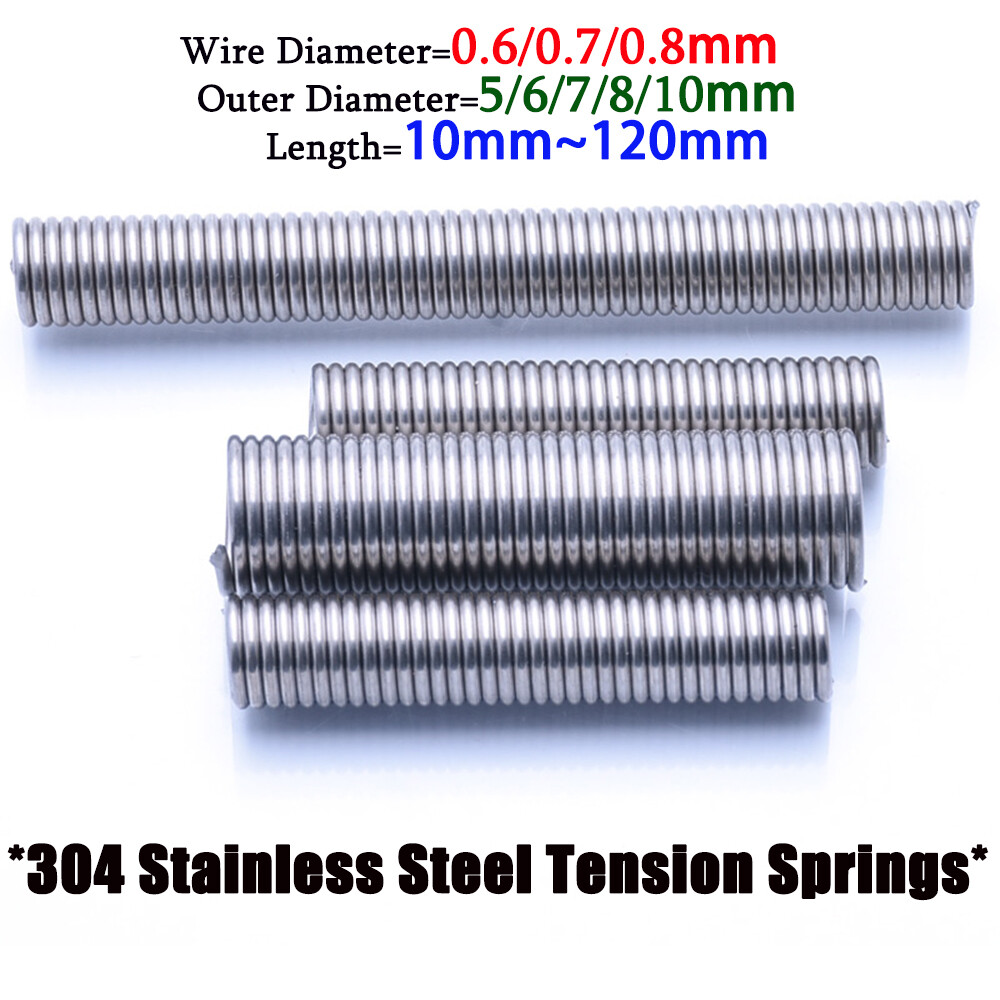 Stainless Steel Hookless Extension Spring 0.6 0.7 0.8mm Pipe Tension Ring