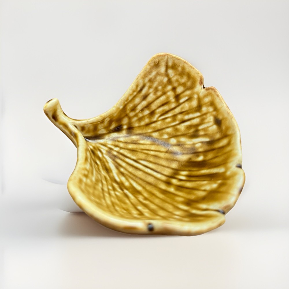 Leaf-Shaped Ceramic Candle Holder Arboretum Store Tea Light Votive Vintage MCM