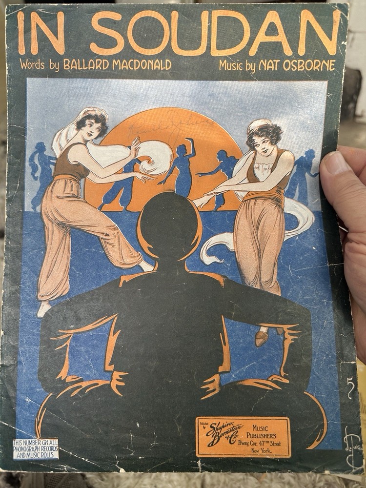 O 1919 Exotic Sheet Music IN SOUDAN by Nat Osborne