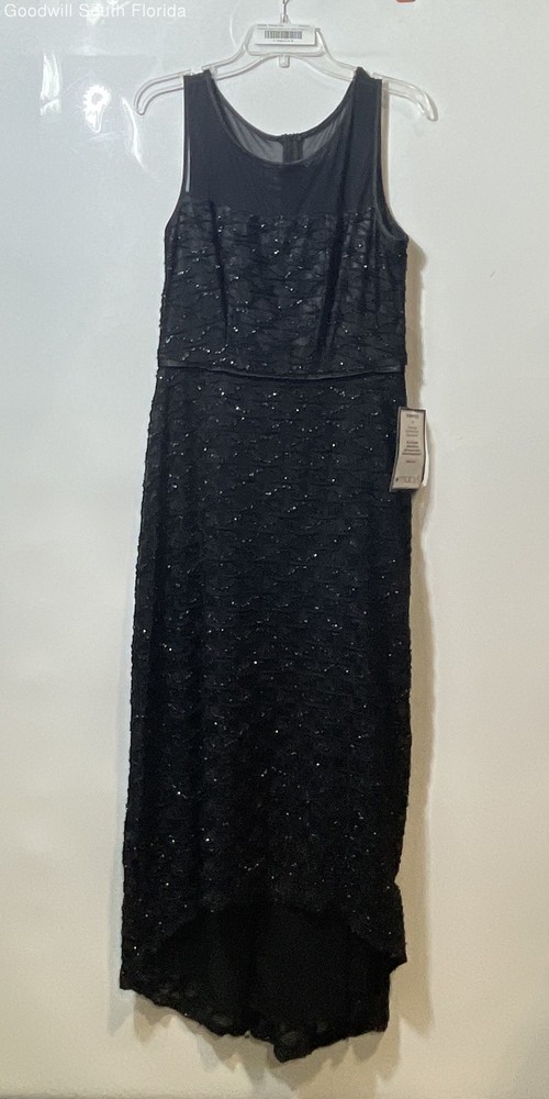 Connected Apparel Womens Black Embellished Sleeveless Maxi Dress Size 6 W/ Tags