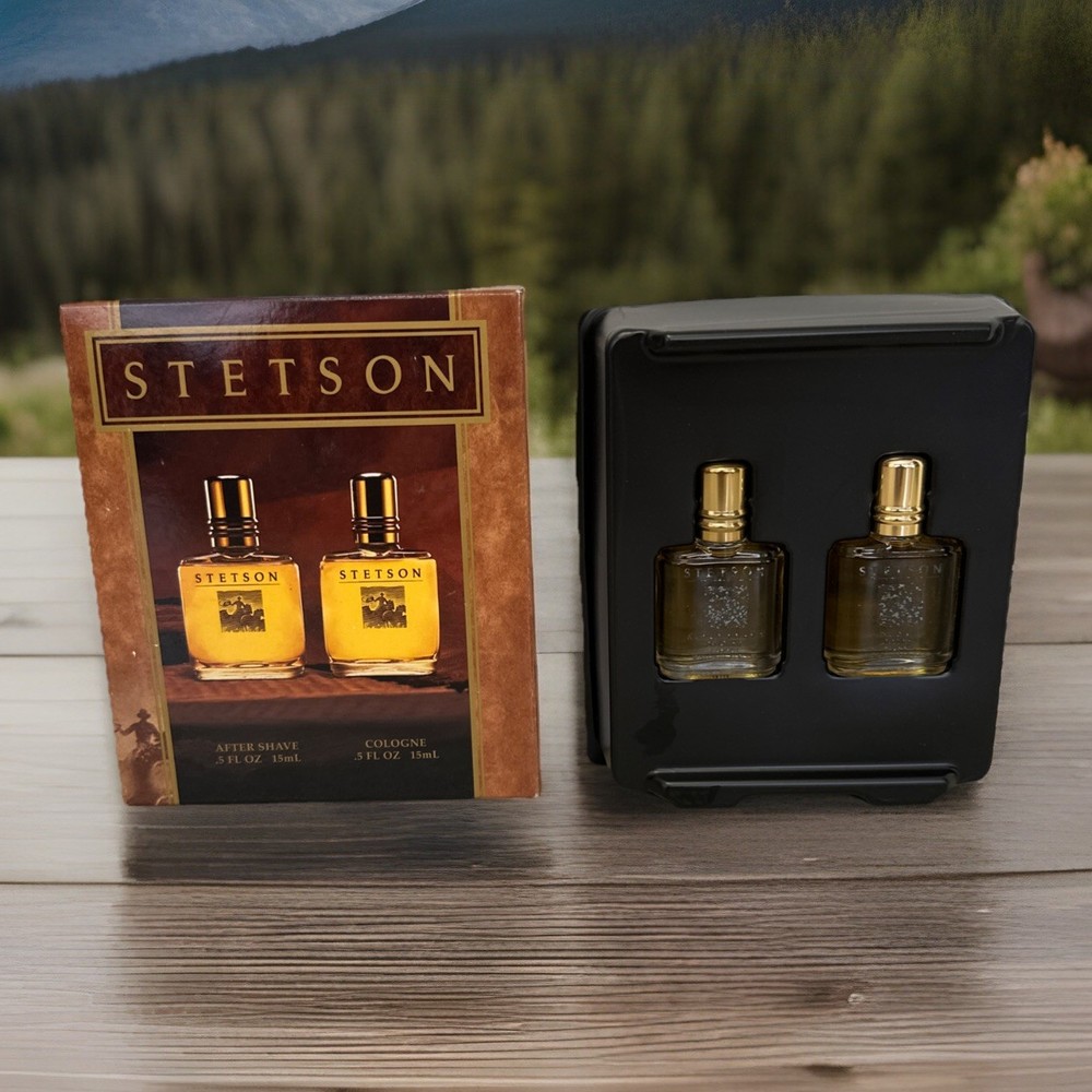STETSON by COTY Cologne & After Shave Set .5 oz. Travel Size New Damaged Box