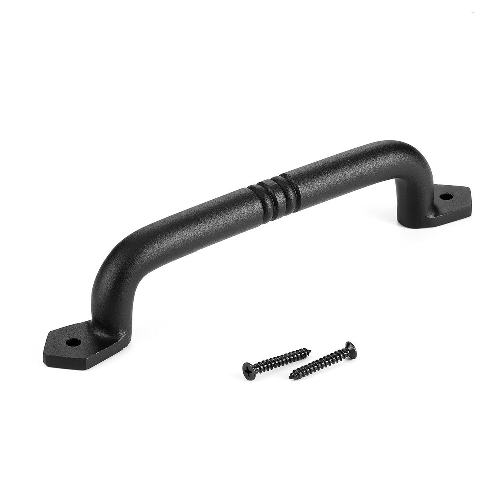 Sliding Barn Door Handle Pull Black Heavy Duty Cast Iron Hardware For Wooden Gar
