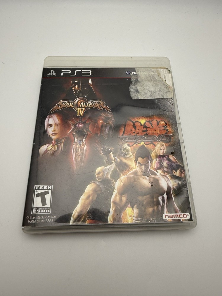 Soul Calibur IV/Tekken 6 Double Pack Sony PlayStation 3 PS3 Complete CIB Tested