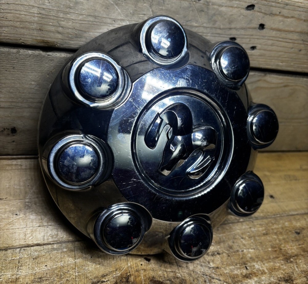 02-13 Dodge Ram 2500 3500 Chrome Center Hub Cap Trim Cover OEM Used 8 Lug Rim