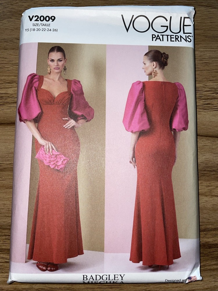 Vogue Patterns V2009 Badgley Mischka Evening Dress Sewing Pattern Sizes 18-26