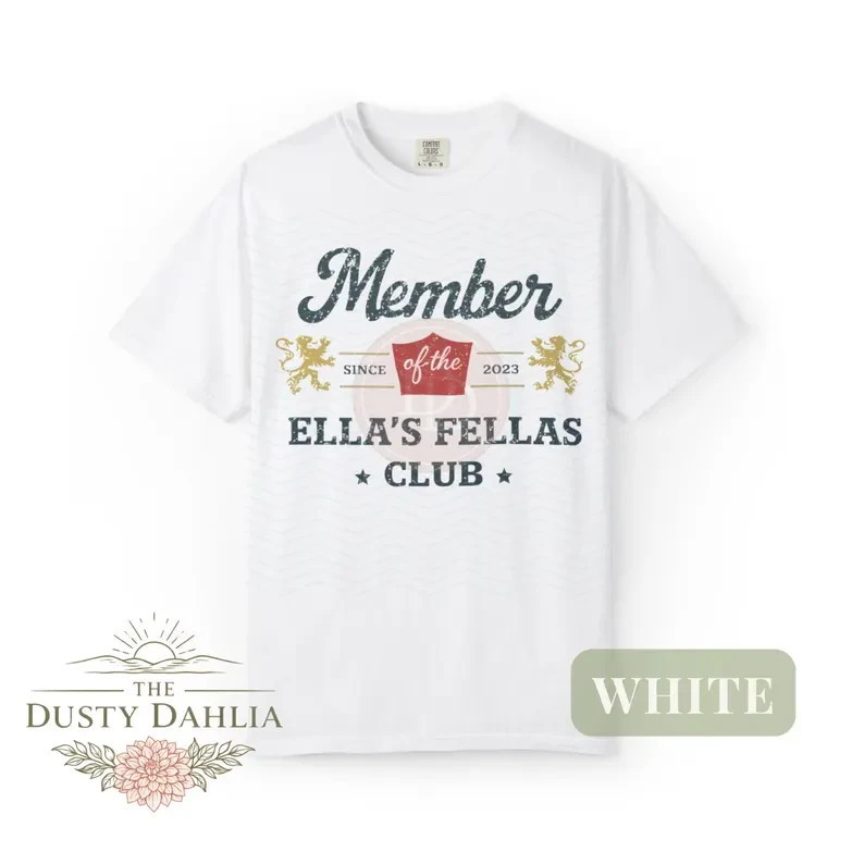 Ella's Fellas Club Shirt, Comfort Colors Western Tee, Country Concert Apparel