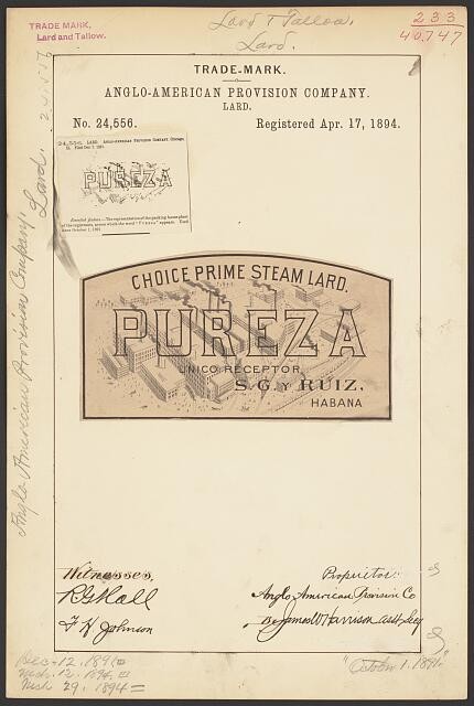 Photo:Anglo-American Provision Company for Pureza brand Lard