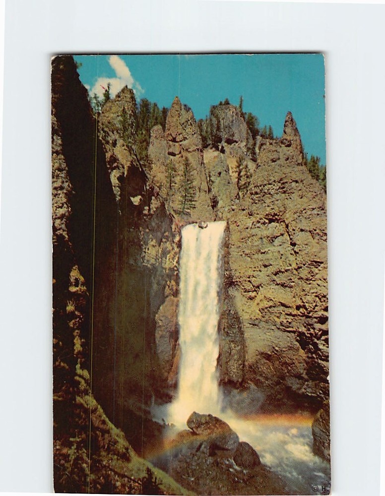 Postcard Tower Fall in Tower Creek Yellowstone National Park Wyoming USA
