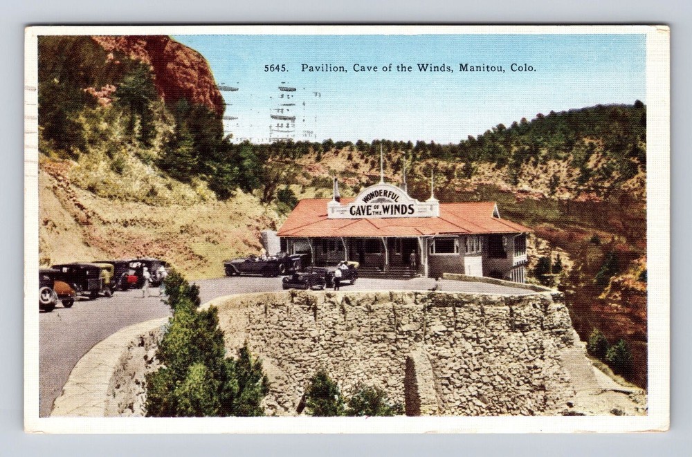 Manitou CO-Colorado, Cave of the Winds Pavilion, Antique Vintage Postcard