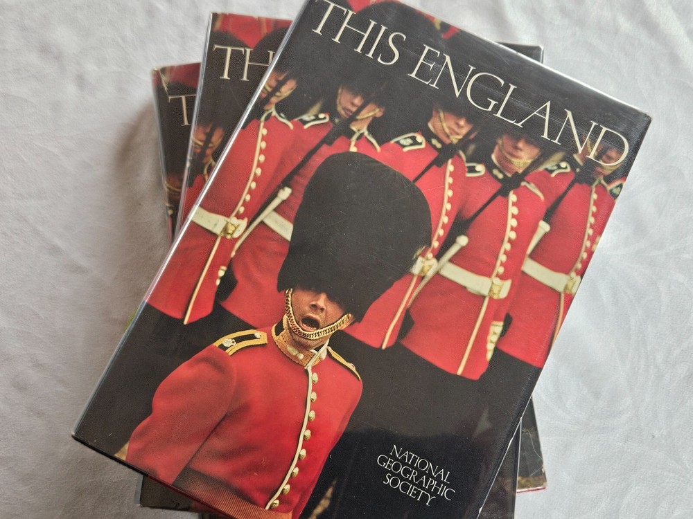 Choose One - This England w/ Poster Map Vtg Hardcover w/ DJ & DJ Cover Nat. Geo