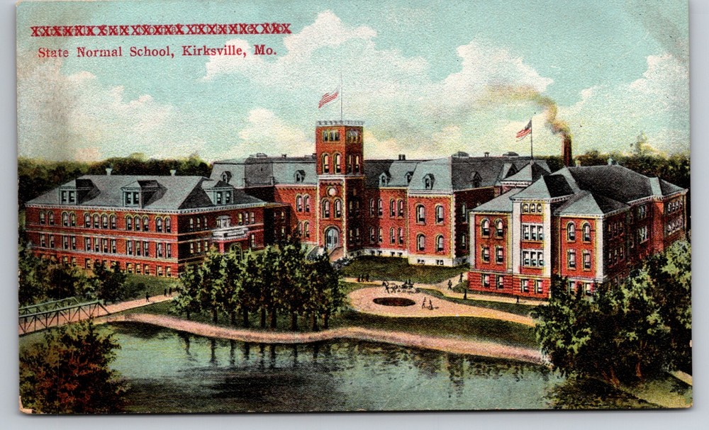 Birdseye View State Normal School Kirksville Missouri MO c1910 Postcard