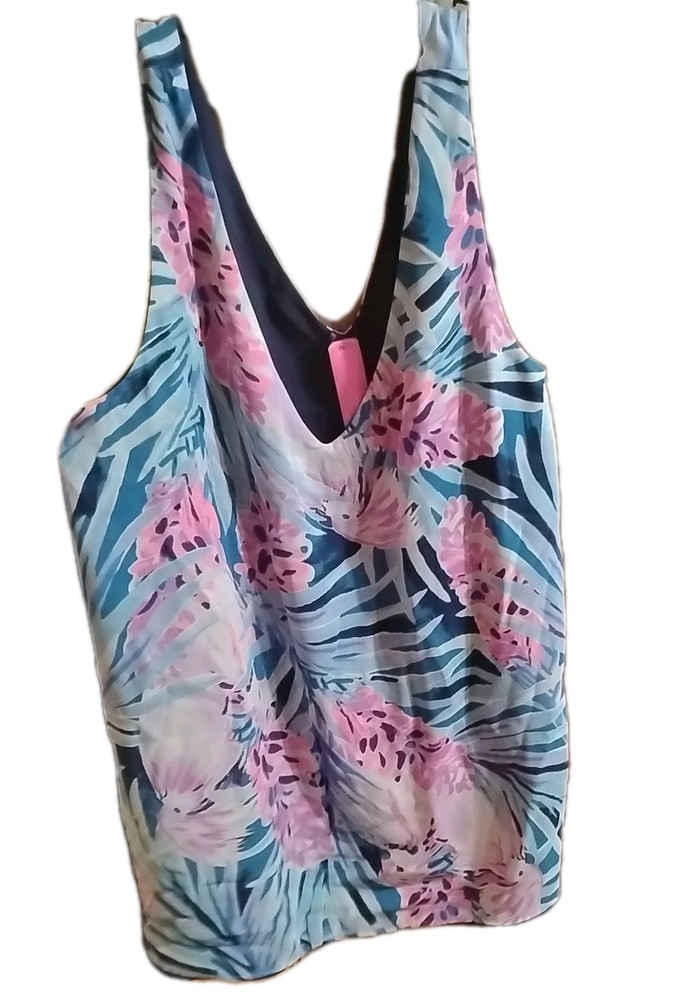 Lilly Pulitzer Woman's blue Floral Tank Top XS
