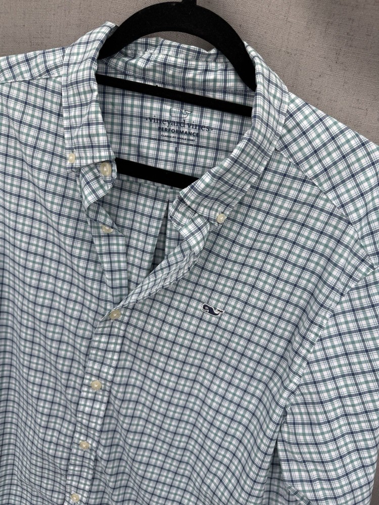 Vineyard Vines Performance Tucker Men’s Long Sleeve Checkered Shirt Sz:Large