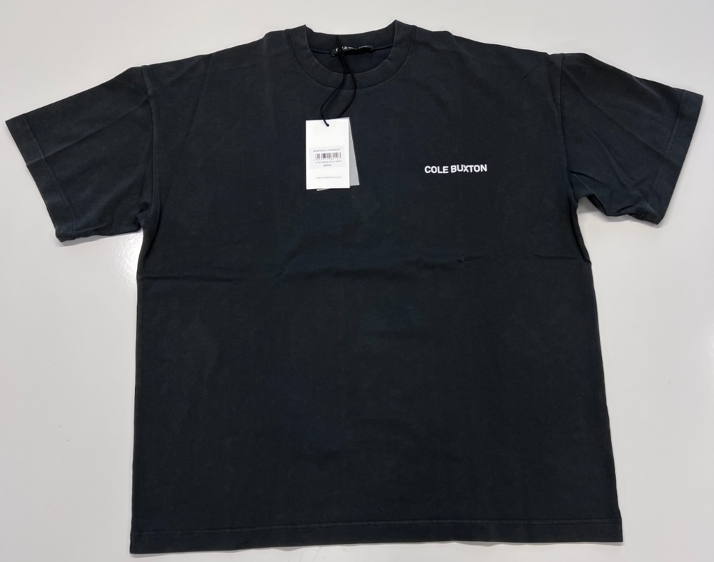 Cole Buxton Sportswear Stud T-Shirt Black Oversized Boxy Logo Tee multiple sizes