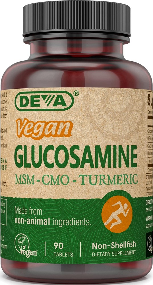 DEVA Vegan Glucosamine MSM & CMO CMO Turmeric Extract Boswellia Extract with ...