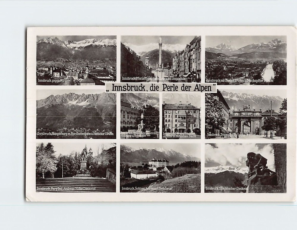 Postcard Innsbruck - Pearl of the Alps  Tyrol Austria - Multiple Views