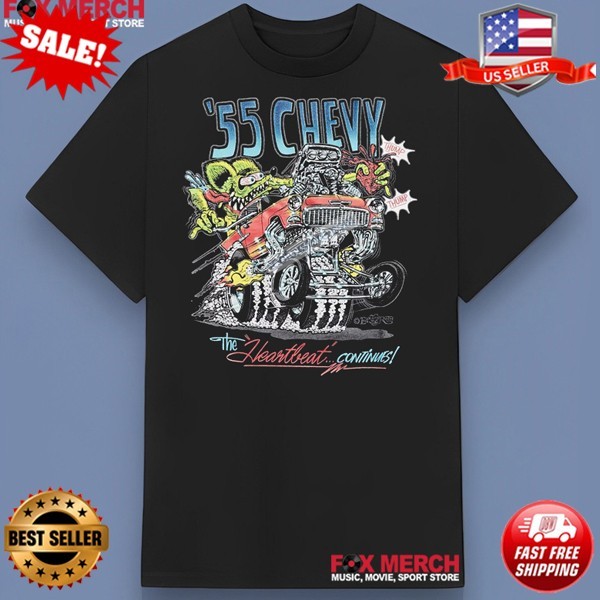 FUNNY 55 Chevy Ed Big Daddy Roth Rat Fink Graphic T-Shirt S-5XL