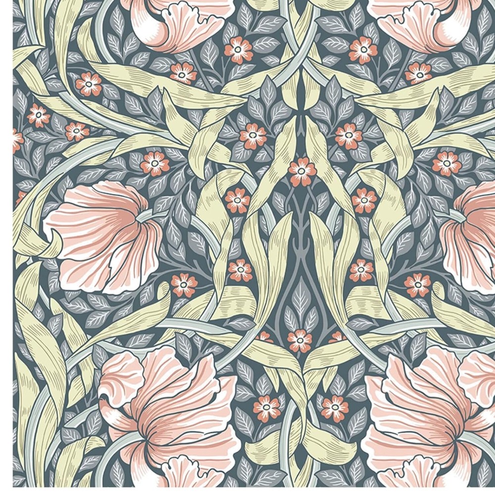 William Morris Vintage Floral Wallpaper - Easy Peel & Stick Botanical Murals-