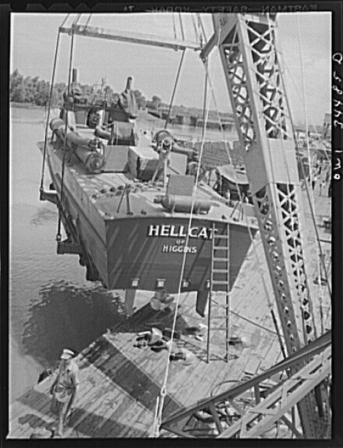 an experimental, Higgins shipyards, Louisiana. Hellcat of Higgins, New Orleans