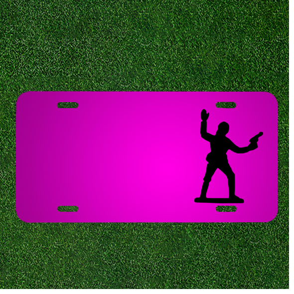 Custom Personalized Car License Plate With Add Names To Soldier Pistol Gun