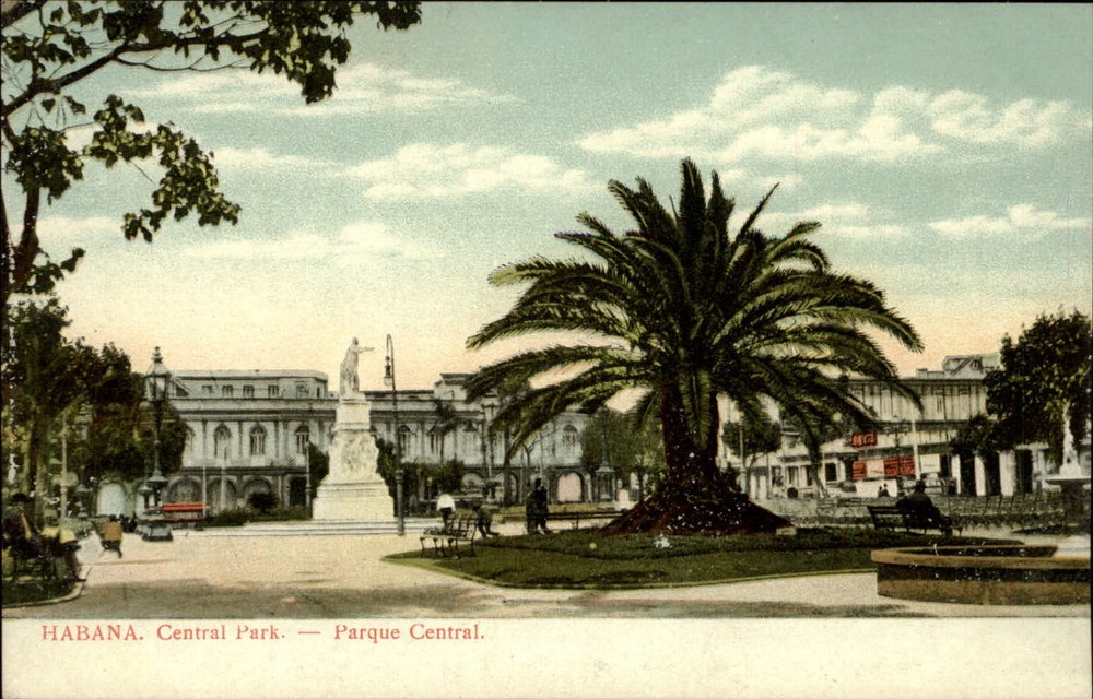 Havana Cuba ~ Central Park ~ Monument ~ postcard UDB c1905 ~ sku855