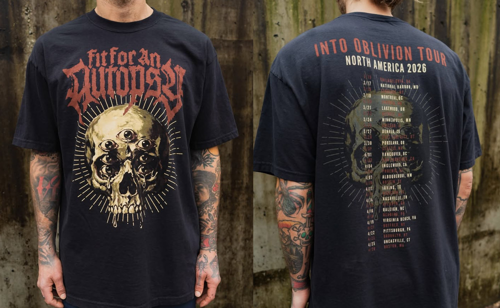 Fit For An Autopsy Into Oblivion Tour North America 2026 T-Shirt