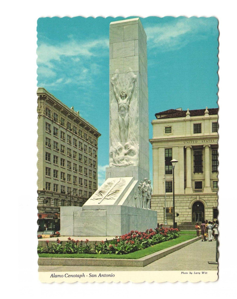 Alamo CENOTAPH San Antonio TX vintage postcard unposted