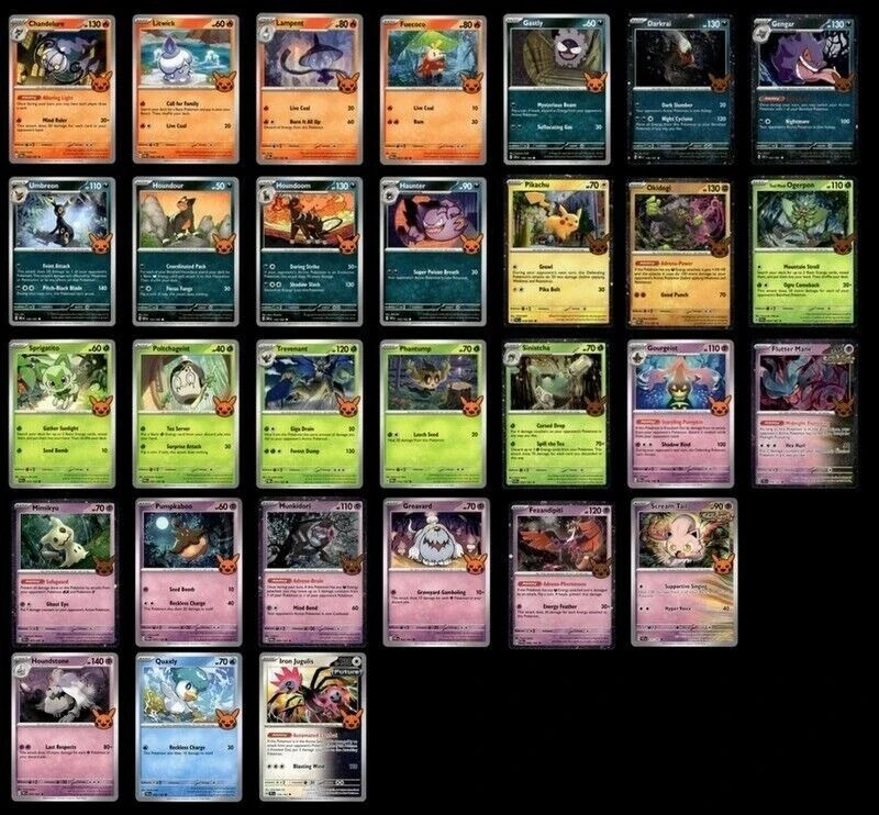 Pokemon Trick or Trade Complete Set of 30 Cards 2024 Halloween Trick or Treat