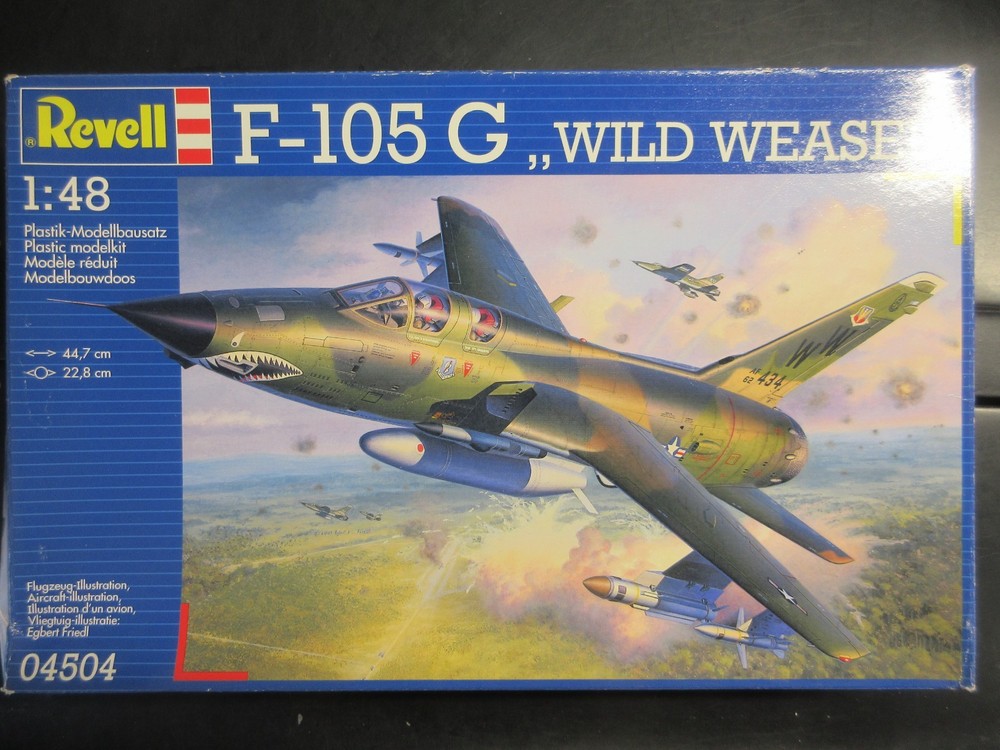 REVELL GERMANY 1/48 REPUBLIC F-105G THUNDERCHIEF WILD WEASEL #04504 ndi