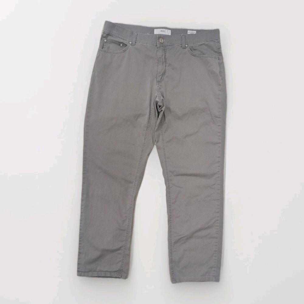 Brax Cooper Fancy Regular Ultralight Pants Gray Micro Pattern Men 36x29
