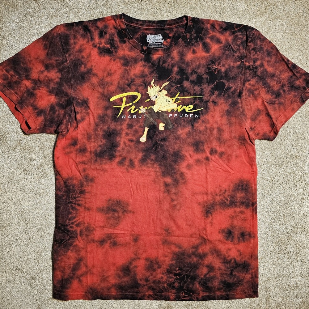 Vintage Y2k Primitive Naruto Shippuden Large Tie Dye T-shirt Skate Punk Grunge