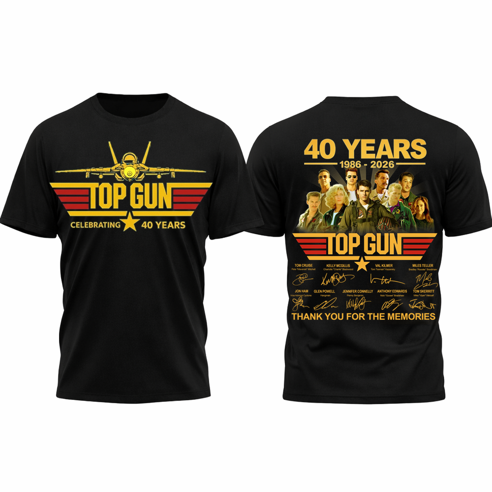 Top Gun 40th Anniversary All over Print Tshirt - S to 5XL