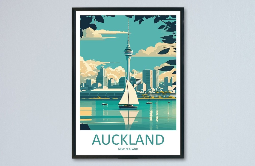Auckland Travel Print Wall Art Auckland Wall Hanging Home Dcor Auckland Gift