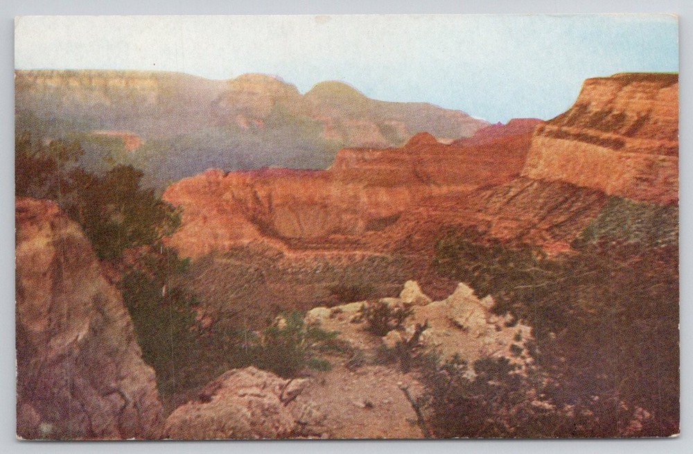 Vintage Sunset Grand Canyon Arizona Kodachrome Postcard Maricopa Point
