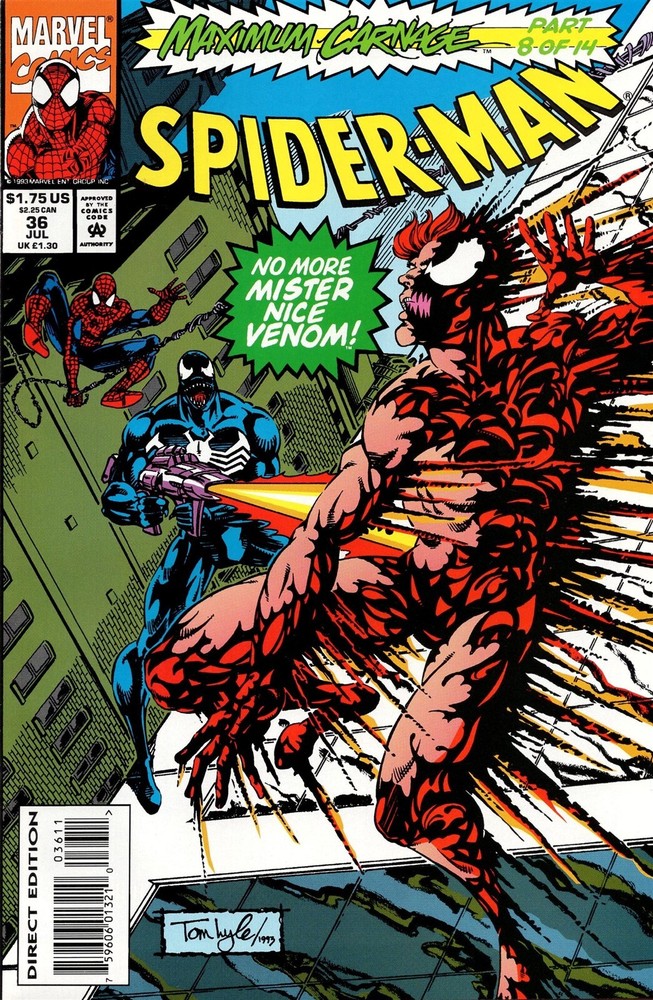 Spider-Man #36 Maximum Carnage Part 8 Venom Black Cat Firestar Shriek Morbius