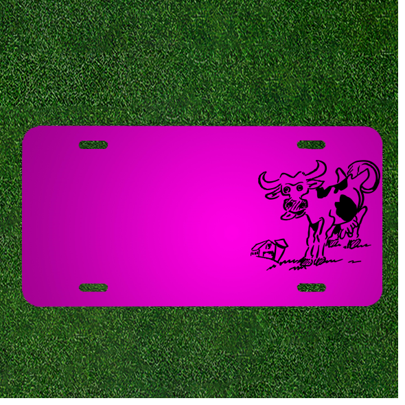 Create a Custom Car License Plate with Names for Cow Farm or Animal Barn