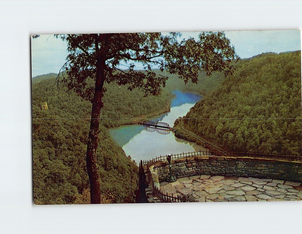 Postcard Scenic Overlook At Hawks Nest State Park Ansted West Virginia USA