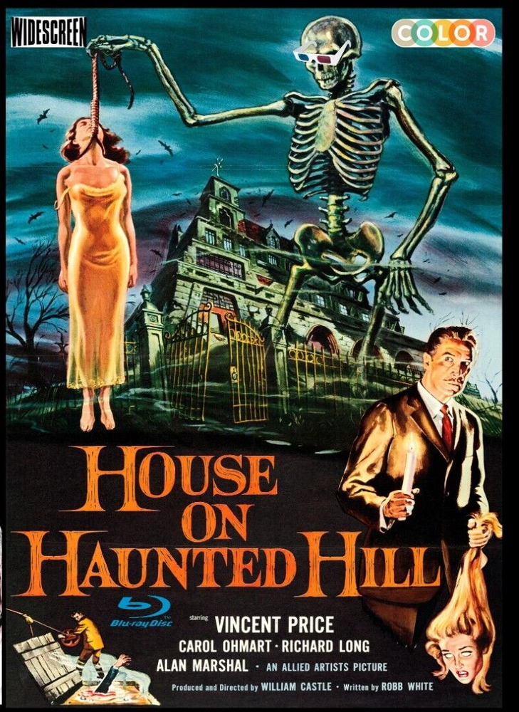 HOUSE on HAUNTED HILL  1959 BLU-RAY Restored in COLOR B&W Vincent Price