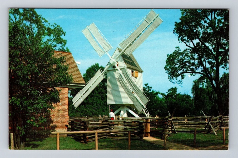 Williamsburg VA-Virginia, Robertson's Windmill, Antique, Vintage Postcard
