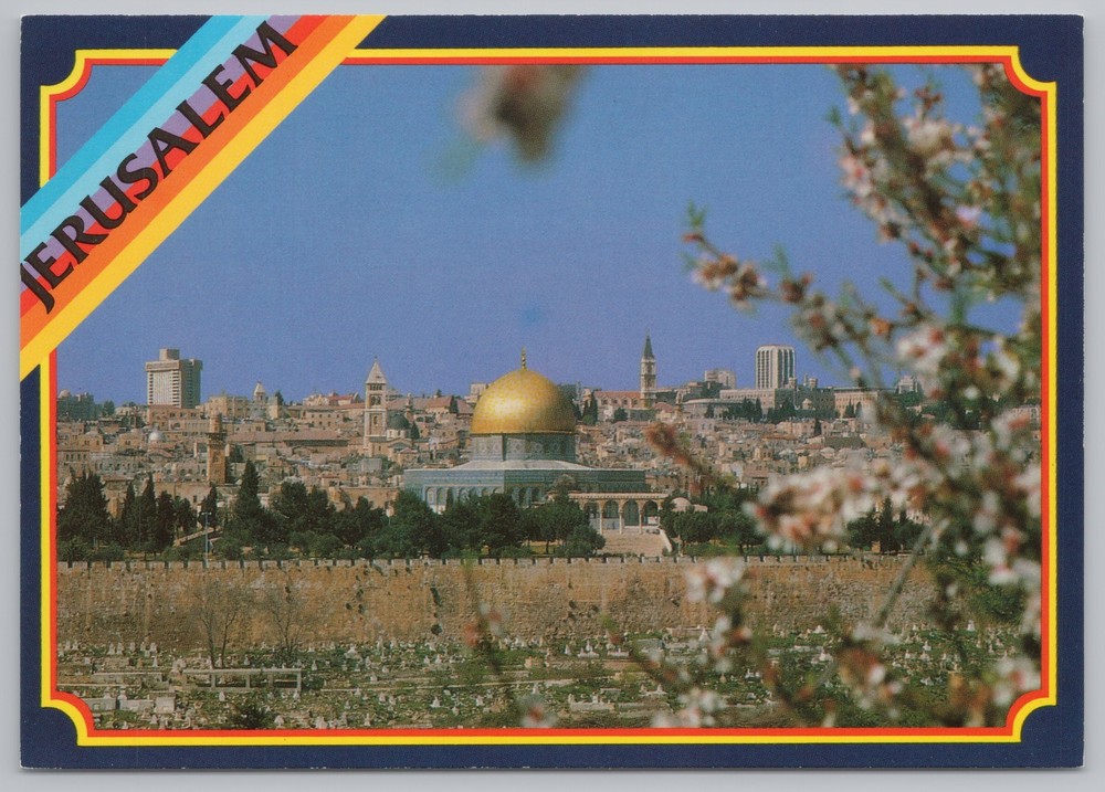 State View~Air View Dome On The Rock In Jerusalem~Continental Postcard