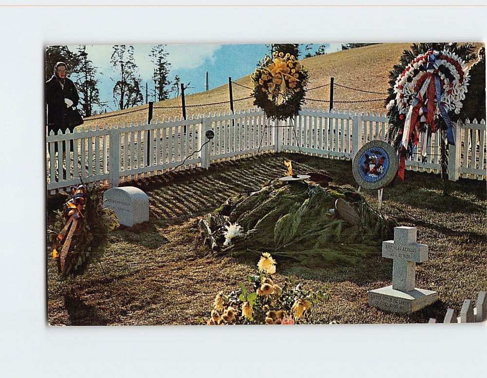 Postcard Grave of John F. Kennedy Arlington National Cemetery Virginia USA