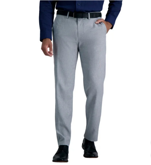 Haggar Men's Comfort Performance Straight Fit Dress Pant Gray Size 38x32